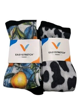 NWT VIASOX Easystretch Unisex knee Length Socks - Size L/XL